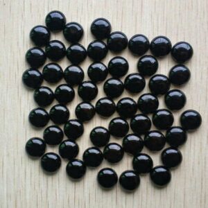 10 Pcs AAA+ Top Quality Natural Black Onyx Round 12mm Cabochon Gemstones | AAA+12mm Black Onyx Round Cabochon Lot |