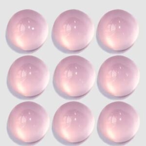 5 Pcs Rose Quartz AAA++ 14MM Round Cabochon Gemstones Lot | Natural Rose Quartz Round Cabs |