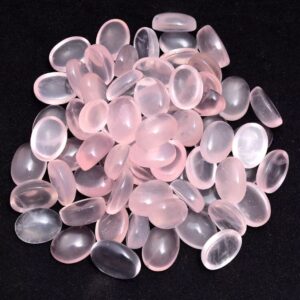 10 Pcs AAA Quality Rose Quartz 10x12mm Oval Cabochon Gemstones |