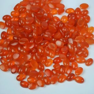 10 Pcs 6x8mm AAA+ Quality Carnelian Oval Cabochon Gemstones | AAA+ Quality 6x8mm Oval Natural Carnelian Cabochons Lot |