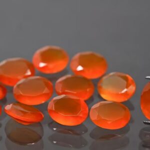 2 Pcs Pair 10x12mm AAA+ Quality Carnelian Oval Faceted Gemstones | AAA+ Quality Natural Carnelian 10x12mm Oval Gemstones Faceted Lot |