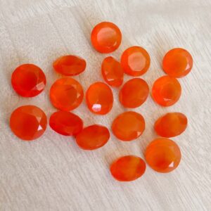 10 Pcs 4mm AAA+ Top Quality Carnelian Round Faceted Gemstones | AAA+ Top Quality Natural Carnelian 4mm Round Gemstones Faceted Lot |