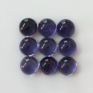 5Pcs AAA+ Quality Natural Iolite 5mm-6mm Round Cabochon Gemstone | AAA+ Quality Iolite 5mm-6mm Round Gemstone Cabochon Lot |