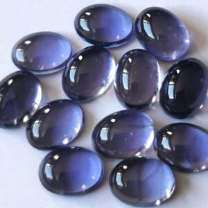 10 Pcs AAA+ Quality Iolite Oval Cabochon Gemstone | AAA+ Quality Iolite 3x5mm-4x6mm Oval Gemstone Cabochon Lot |