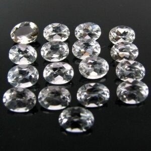 5 Pcs AAA+++ Top Quality 8x10mm-15x20mm Natural Crystal Quartz Oval Faceted Gemstones | AAA+++ Top Quality Oval Faceted Lot Clearance Sale |