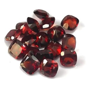 4 Pcs AAA++ Quality 7mm Garnet Cushion Faceted Gemstone |