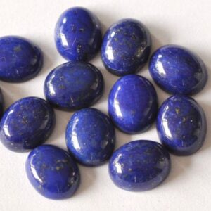 AAA Quality 10x12mm, 10x14mm Lapis Lazuli Oval Cabochon Gemstone | AAA Quality Natural Lapis Lazuli Oval Cabochon Lot |