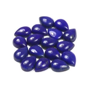 5 Pcs AAA+ Quality 5x7mm Blue Lapis Lazuli Pears Cabochon Gemstone | AAA+ Quality Natural Lapis Pears Cabochons Lot |