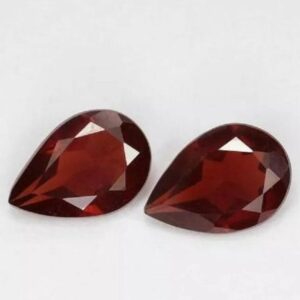 2 Pcs AAA+ Quality 6x8mm Natural Garnet Pear Faceted Gemstone |